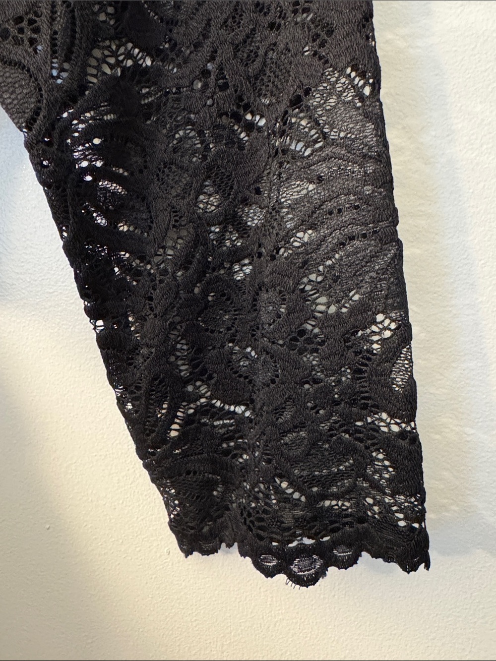 Kiyonna Black Lace Midi Dress with Three-Quarter Sleeves - Picture 4 of 7
